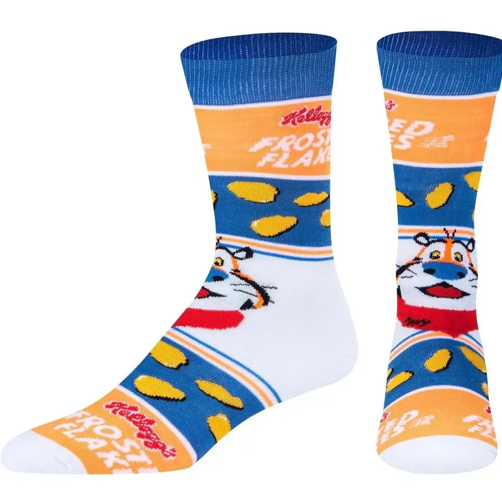 Odd Sox Unisex Kelloggs Frosted Flakes Breakfast Cereal Novelty Crew Socks